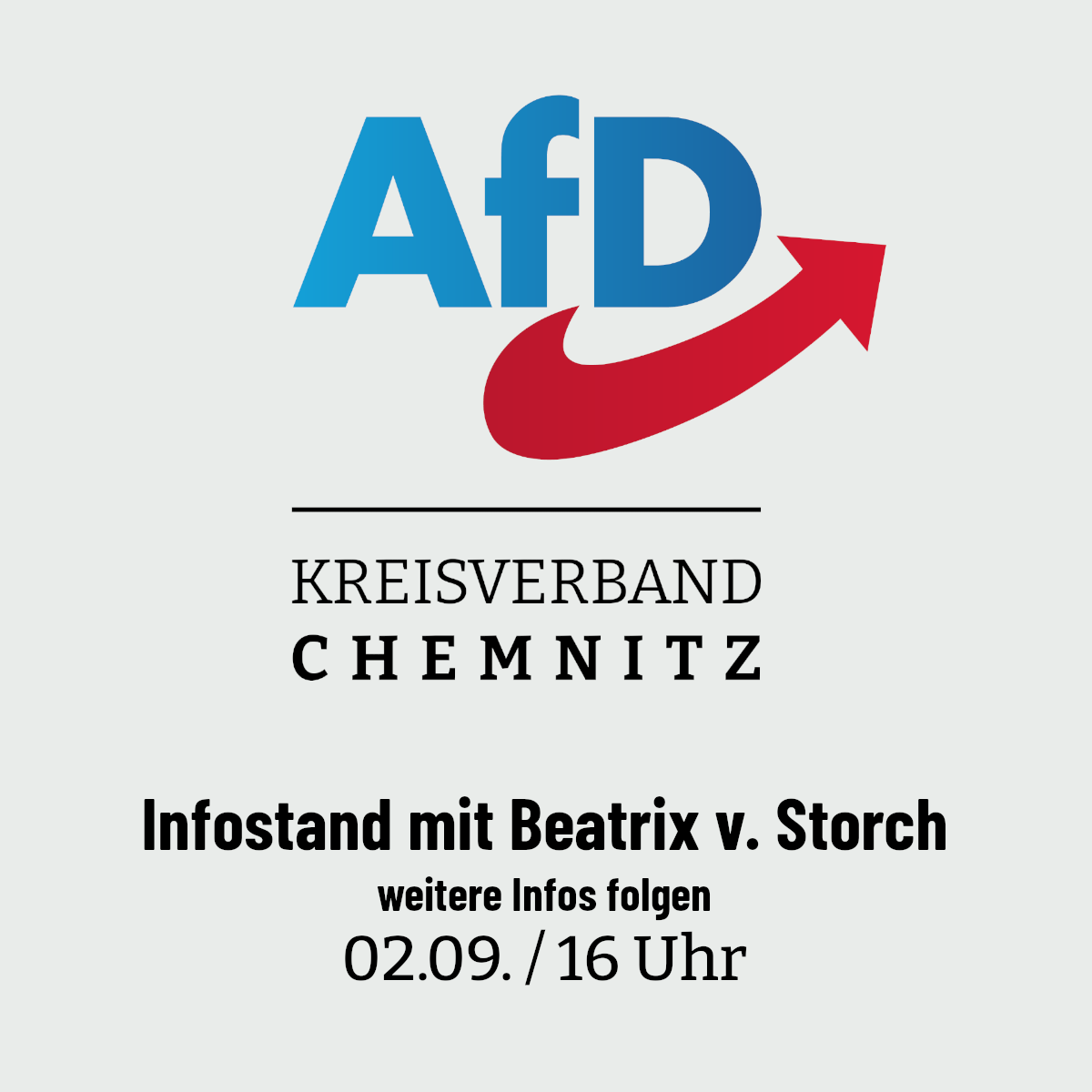 Infostand & Veranstaltung mit Beatrix von Storch,