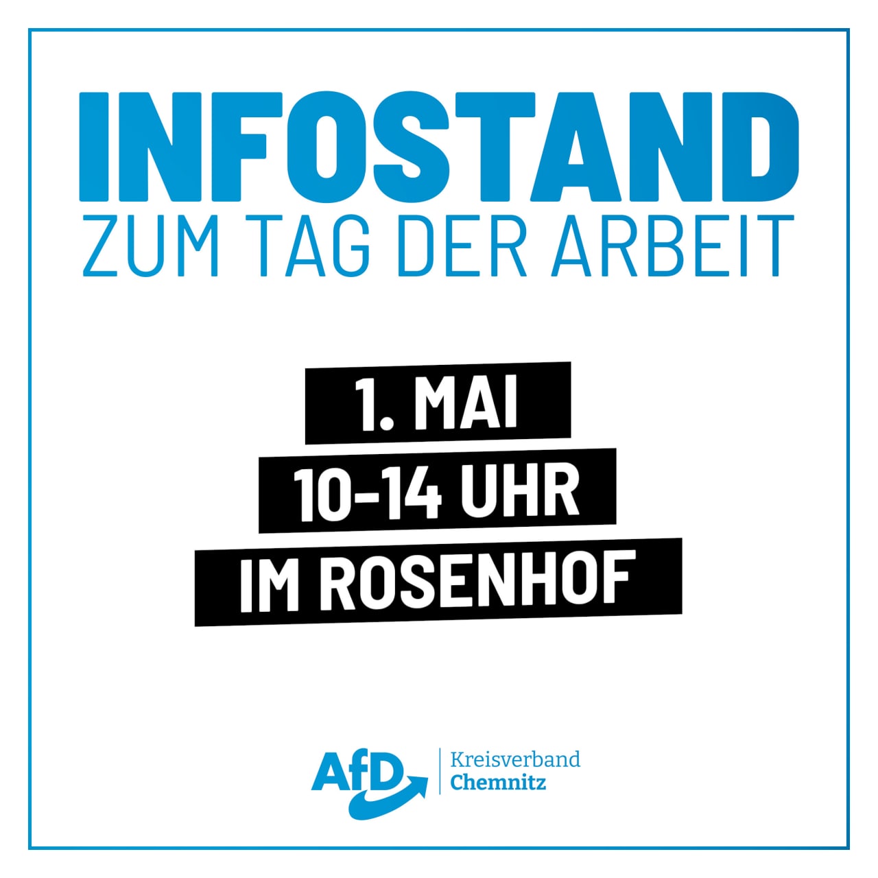 Infostand zum Tag der Arbeit